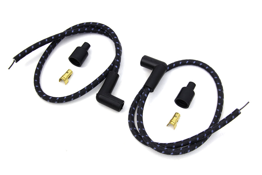 Sumax Black with Blue Tracer 7mm Spark Plug Wire Set 0 /  Custom Application