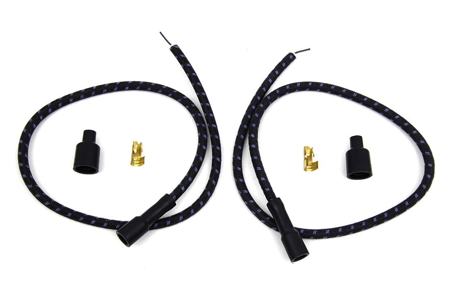 Sumax Black with Blue Tracer 7mm Spark Plug Wire Set 0 /  Custom Application