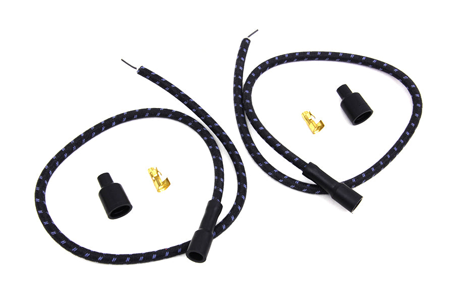 Sumax Black with Blue Tracer 7mm Spark Plug Wire Set 0 /  Custom Application