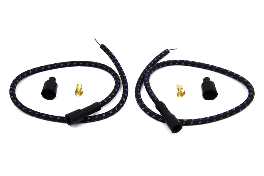 Sumax Black with Blue Tracer 7mm Spark Plug Wire Set 0 /  Custom Application