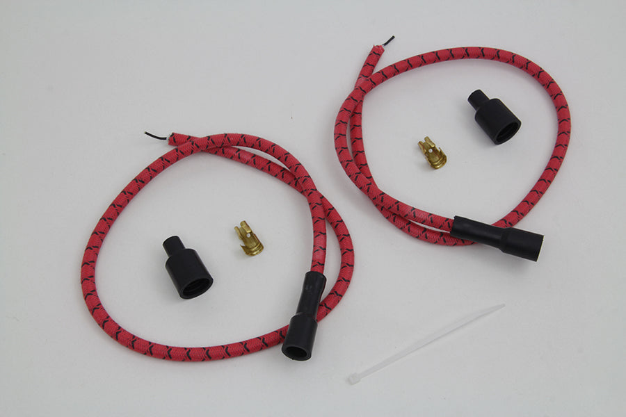 Sumax Red with Black Tracer 7mm Spark Plug Wire Set 0 /  Custom Application