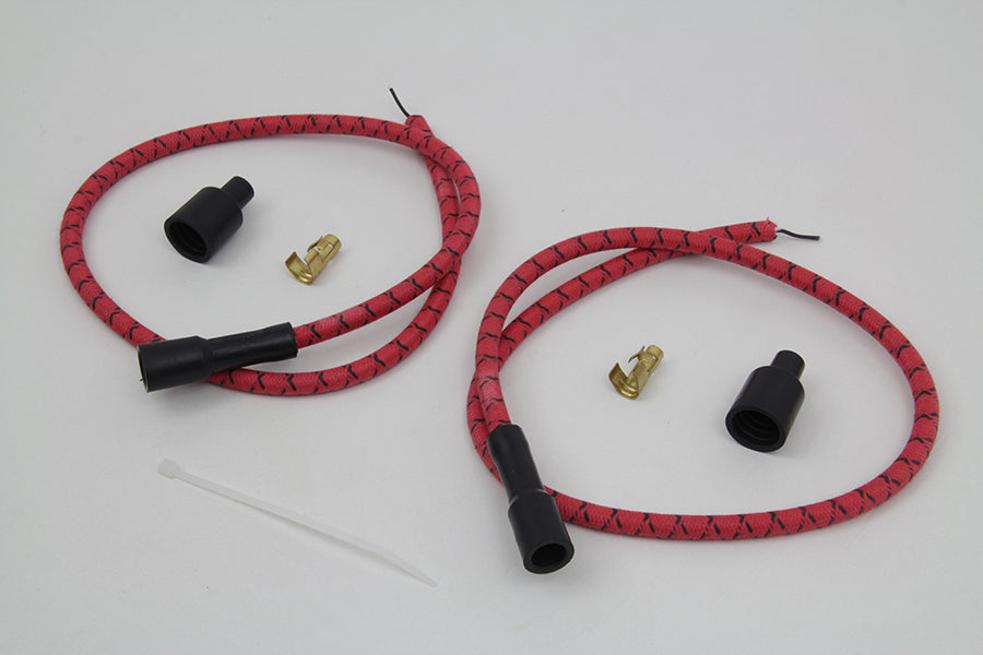 Sumax Red with Black Tracer 7mm Spark Plug Wire Set 0 /  Custom Application