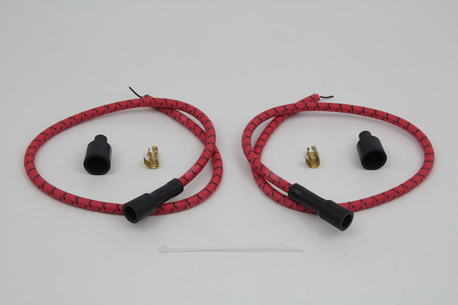 Sumax Red with Black Tracer 7mm Spark Plug Wire Set 0 /  Custom Application