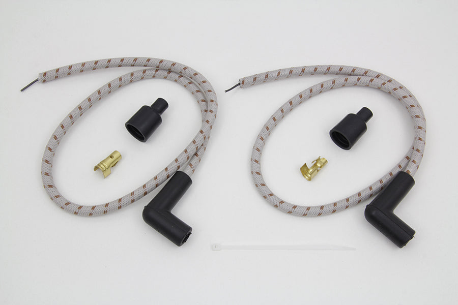 Sumax Grey with Brown Tracer 7mm Spark Plug Wire Set 0 /  Custom Application