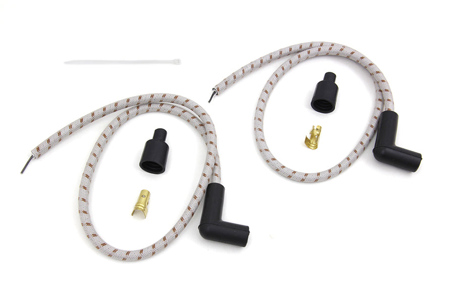 Sumax Grey with Brown Tracer 7mm Spark Plug Wire Set 0 /  Custom Application