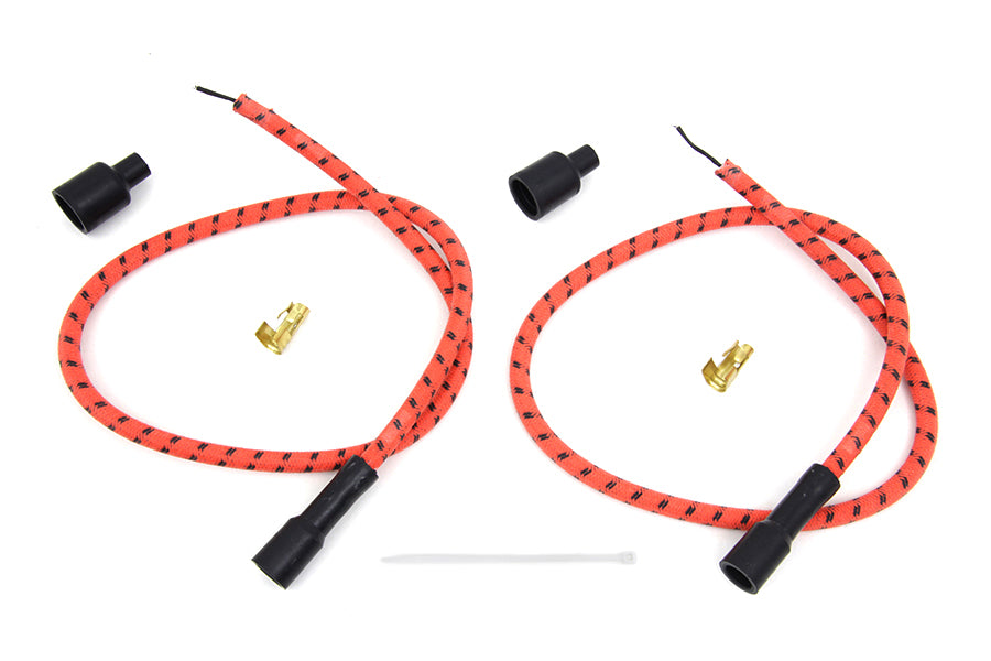 Sumax Orange with Black Tracer 7mm Spark Plug Wire Set 0 /  Custom Application
