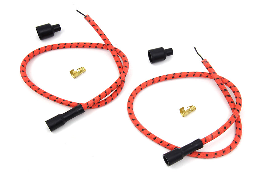 Sumax Orange with Black Tracer 7mm Spark Plug Wire Set 0 /  Custom Application