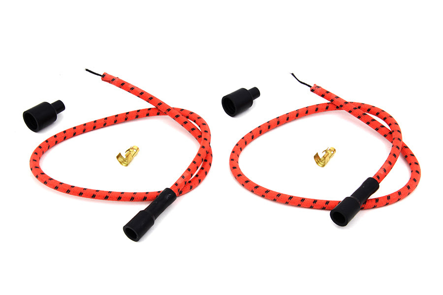Sumax Orange with Black Tracer 7mm Spark Plug Wire Set 0 /  Custom Application