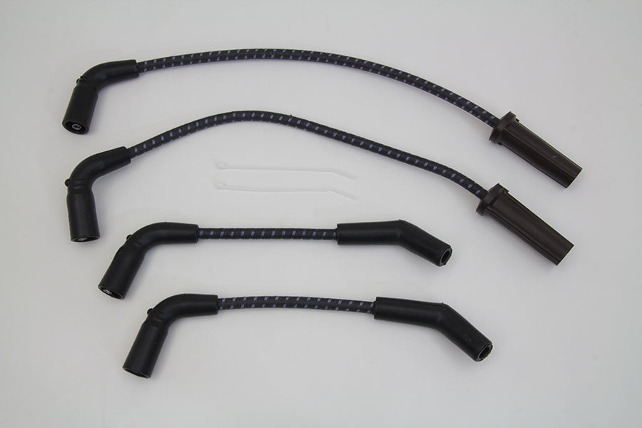 Sumax Black with Blue Tracer 7mm Spark Plug Wire Set 2018 / UP FLST 2018 / UP FXST