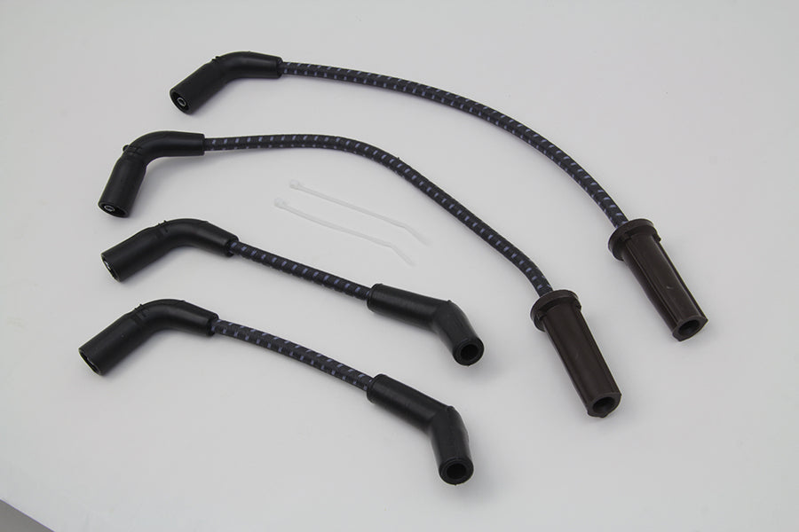 Sumax Black with Blue Tracer 7mm Spark Plug Wire Set 2018 / UP FLST 2018 / UP FXST