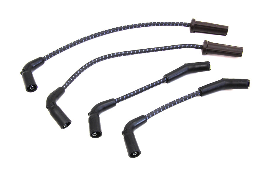 Sumax Black with Blue Tracer 7mm Spark Plug Wire Set 2018 / UP FLST 2018 / UP FXST