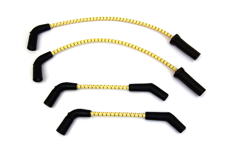 Sumax Yellow with Black & Red Tracer 7mm Spark Plug Wire Set 2018 / UP FLST 2018 / UP FXST
