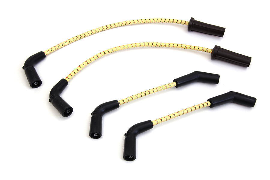 Sumax Yellow with Black & Red Tracer 7mm Spark Plug Wire Set 2018 / UP FLST 2018 / UP FXST