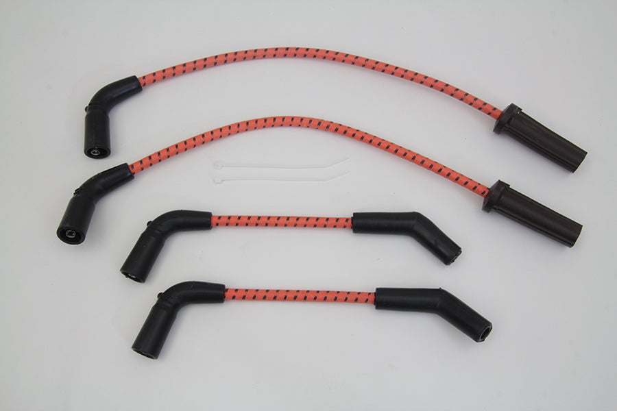 Sumax Orange with Black Tracer 7mm Spark Plug Wire Set 2018 / UP FXST 2018 / UP FLST