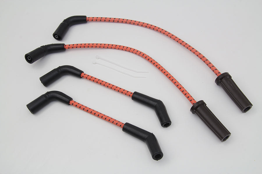 Sumax Orange with Black Tracer 7mm Spark Plug Wire Set 2018 / UP FXST 2018 / UP FLST