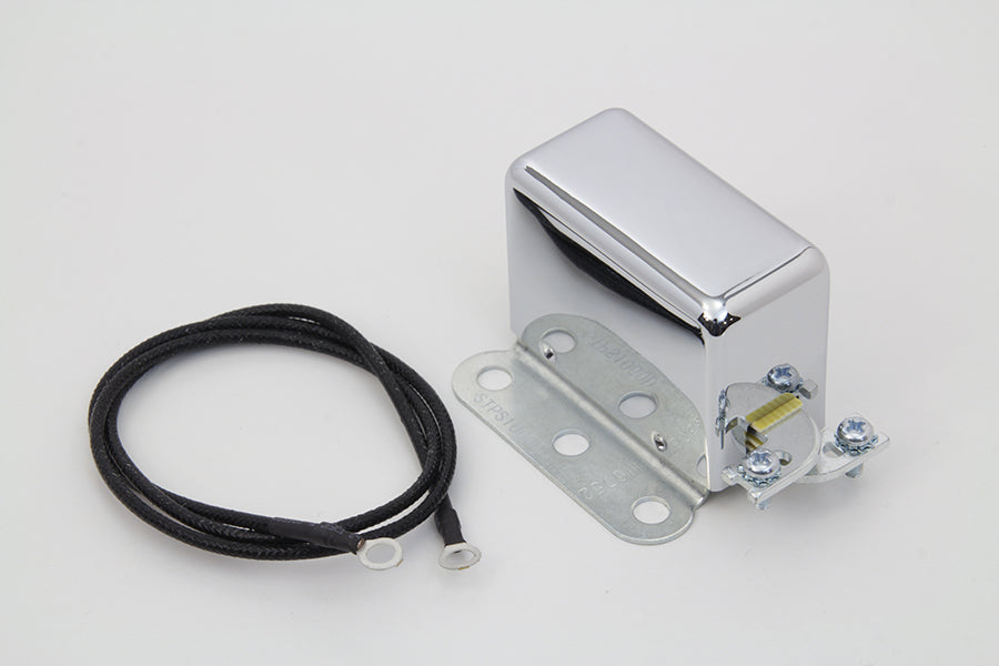 Chrome Look-A-Like 12 Volt 2-Brush Relay 1941 / 1957 FL 1936 / 1952 EL 1936 / 1952 G 1936 / 1973 W