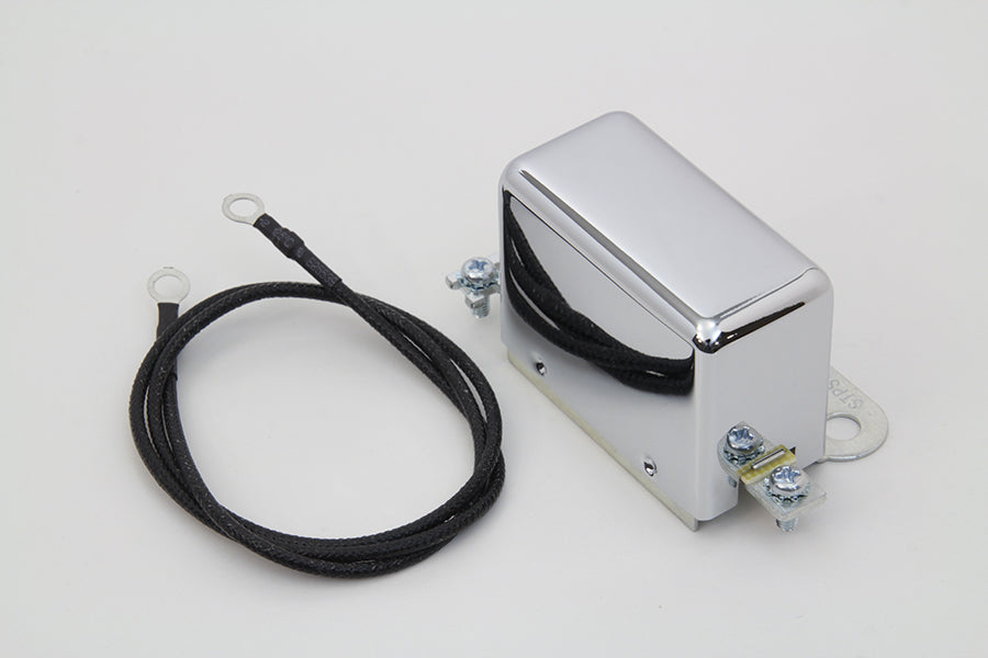 Chrome Look-A-Like 12 Volt 2-Brush Relay 1941 / 1957 FL 1936 / 1952 EL 1936 / 1952 G 1936 / 1973 W