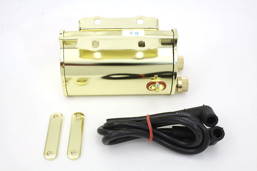 Brass Plated 6 Volt Ignition Coil 1930 / 1940 EL 1930 / 1934 VL 1938 / 1947 UL 1941 / 1947 FL