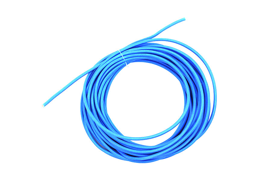Pure Blue 25' Braided Wire 0 /  Custom application