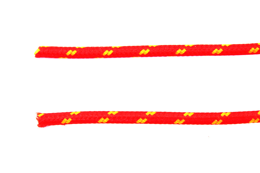 Red with Yellow Dot 25' Braided Wire 0 /  Custom application