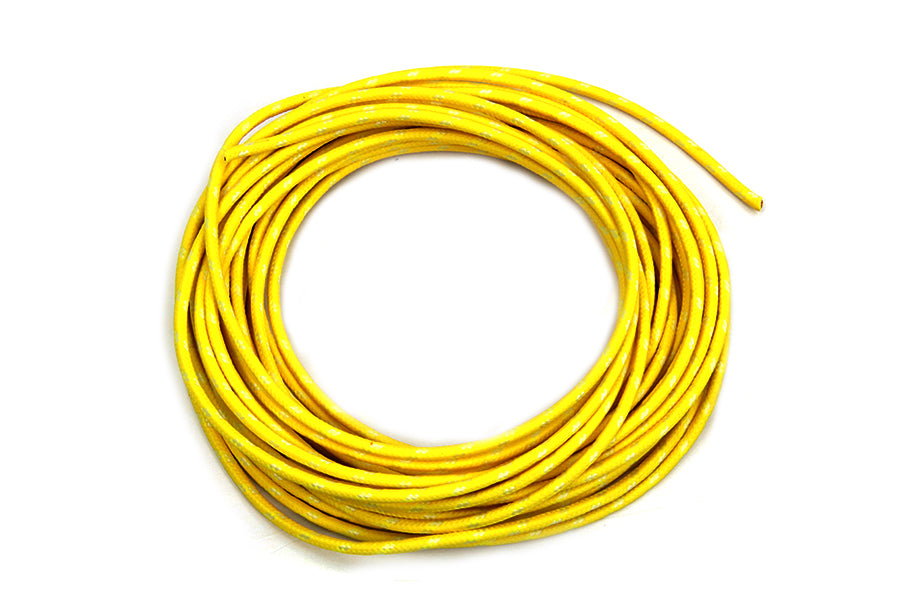 Yellow with White Dot 25' Braided Wire 0 /  Custom application