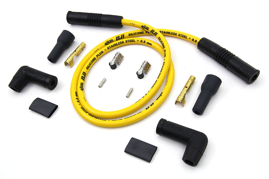 Accel Yellow 8.8mm Spark Plug Wire Kit 0 /  Custom application