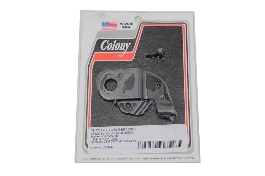 Parkerized Throttle Cable Bracket 1949 / 1953 FL
