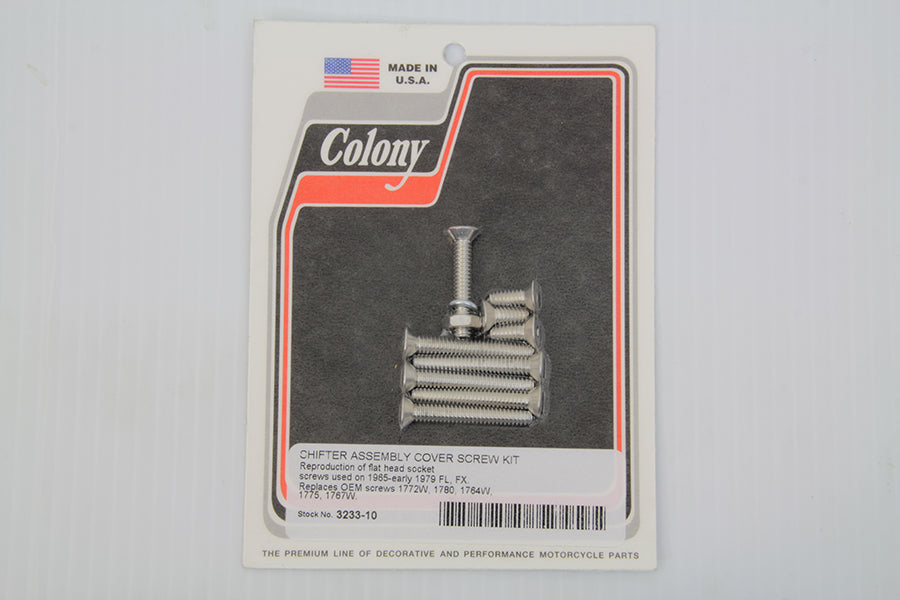 Shifter Assembly Cover Screw Kit 1965 / 1979 FL early 19791971 / 1979 FX early 1979