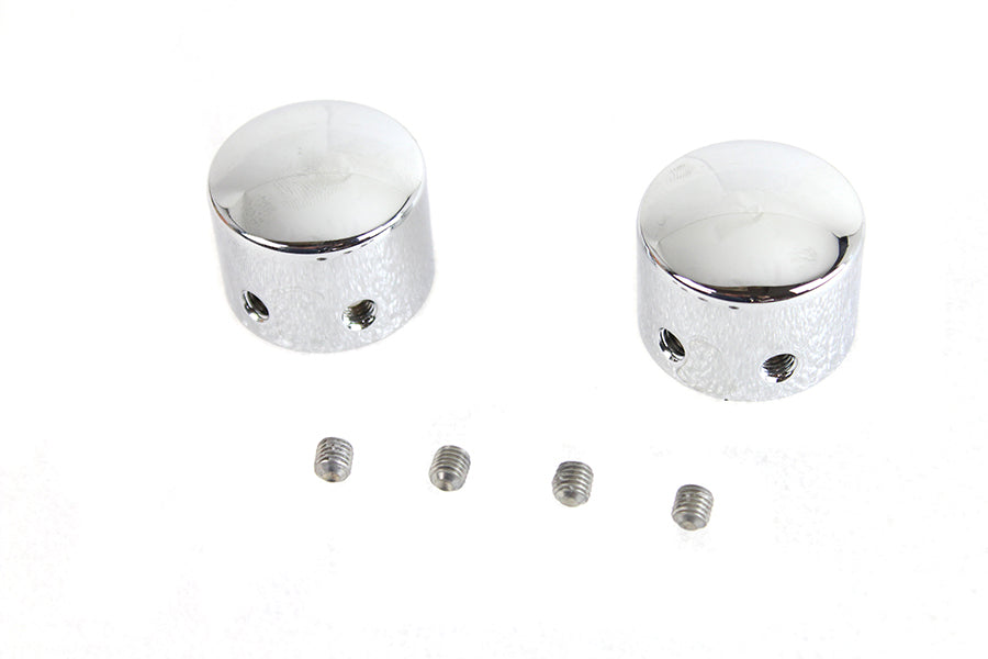Domed Front Axle Cover Set Chrome Plated 2001 / 2011 FLSTS 2001 / 2011 FXSTS