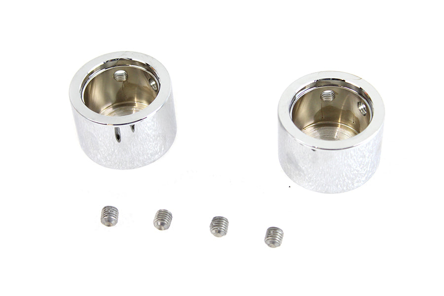 Domed Front Axle Cover Set Chrome Plated 2001 / 2011 FLSTS 2001 / 2011 FXSTS