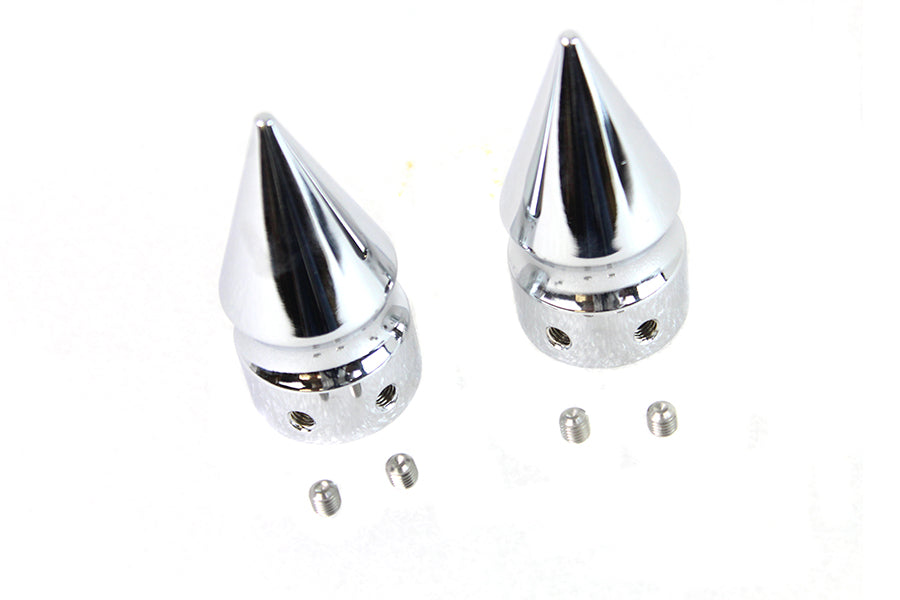 Front Axle Cover Set Pike Style Chrome Plated 2001 / 2011 FLSTS 2001 / 2011 FXSTS