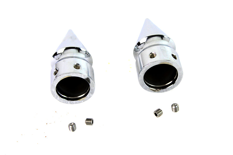 Front Axle Cover Set Pike Style Chrome Plated 2001 / 2011 FLSTS 2001 / 2011 FXSTS