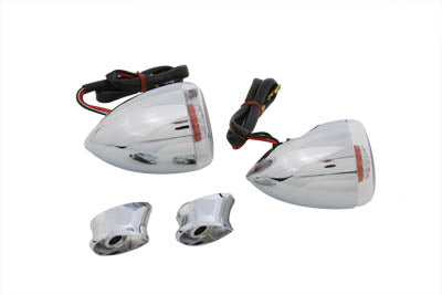 Rear Turn Signal Kit Clear Lens Red LED 2000 / UP FXST 2000 / 2017 FXD 2000 / UP XL