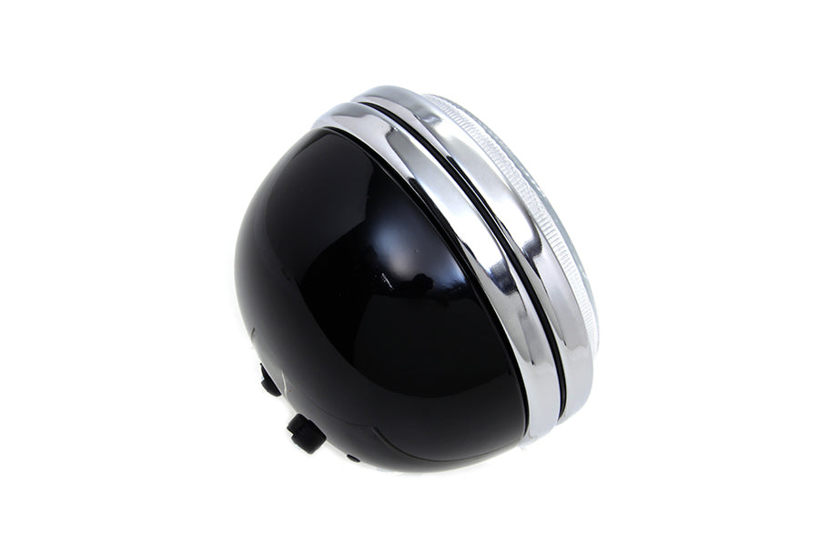 Replica 5-3/4 Round Black Headlamp 1971 / 1973 FX 1954 / 1973 XL