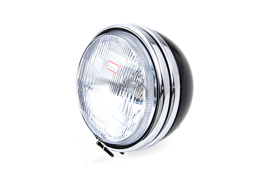 Replica 5-3/4 Round Black Headlamp 1971 / 1973 FX 1954 / 1973 XL