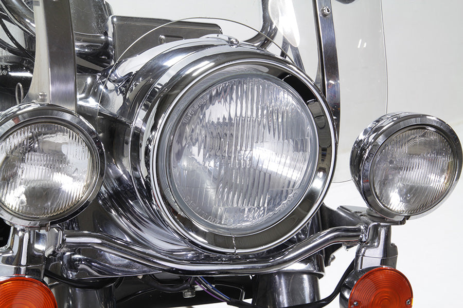 7 Headlamp Chrome Frenched Trim Ring 1983 / 2013 FLT except Tour Glide and Road Glide1994 / UP FLHR 1986 / UP FLST with Headlamp Nacelle only2012 / 2016 FLD