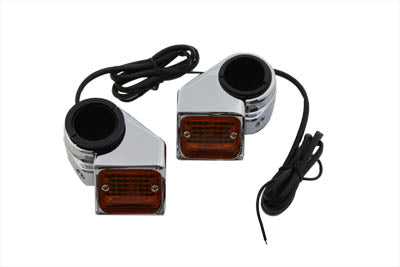 Chrome Marker Lamp Kit Single Filament 0 /  Custom application attaches to 35, 39 and 41mm forks