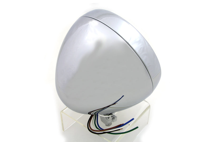 6 Round Headlamp Steel Chrome 0 /  Custom application