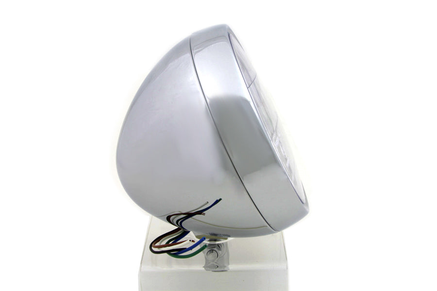 6 Round Headlamp Steel Chrome 0 /  Custom application