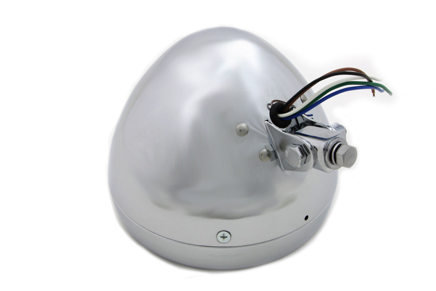 6 Round Headlamp Steel Chrome 0 /  Custom application