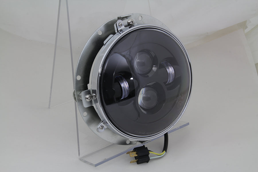 7 LED Headlamp Assembly Gloss Black 1994 / 2013 FLT