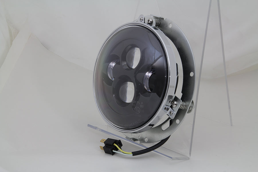 7 LED Headlamp Assembly Gloss Black 1994 / 2013 FLT