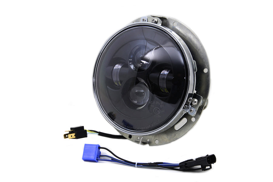 7 LED Headlamp Assembly Gloss Black 2014 / UP FLT