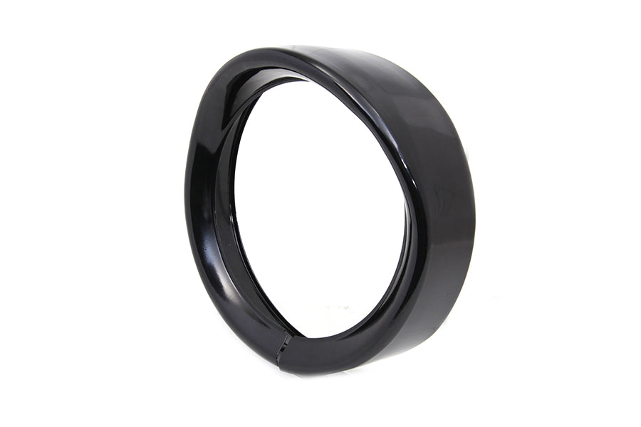 Outer Headlamp Black Frenched Trim Ring with Visor 1983 / 2013 FLT except tour glide and road glide1994 / UP FLHR 2012 / 2016 FLD