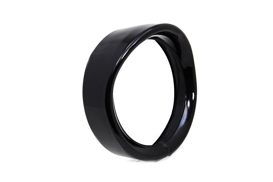 Outer Headlamp Black Frenched Trim Ring with Visor 1983 / 2013 FLT except tour glide and road glide1994 / UP FLHR 2012 / 2016 FLD
