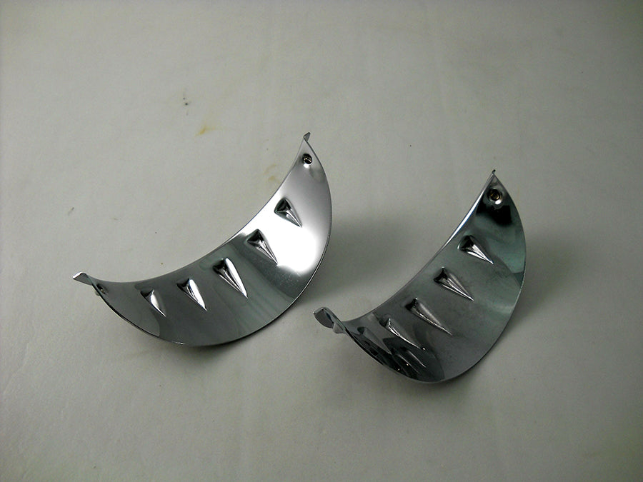 Chrome 4-1/2" Glide Spotlamp Visor Set 0 /  Custom application for 4-1/2" lamps"