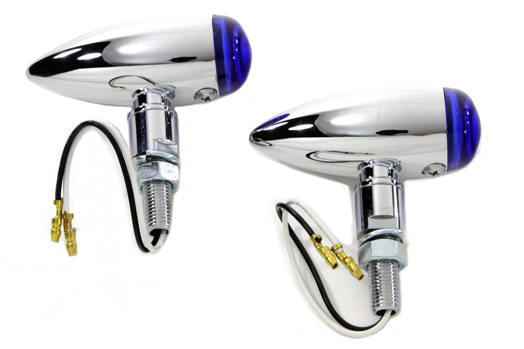 Mini LED Bullet Blue Lens Marker Lamp Set 0 /  Custom application