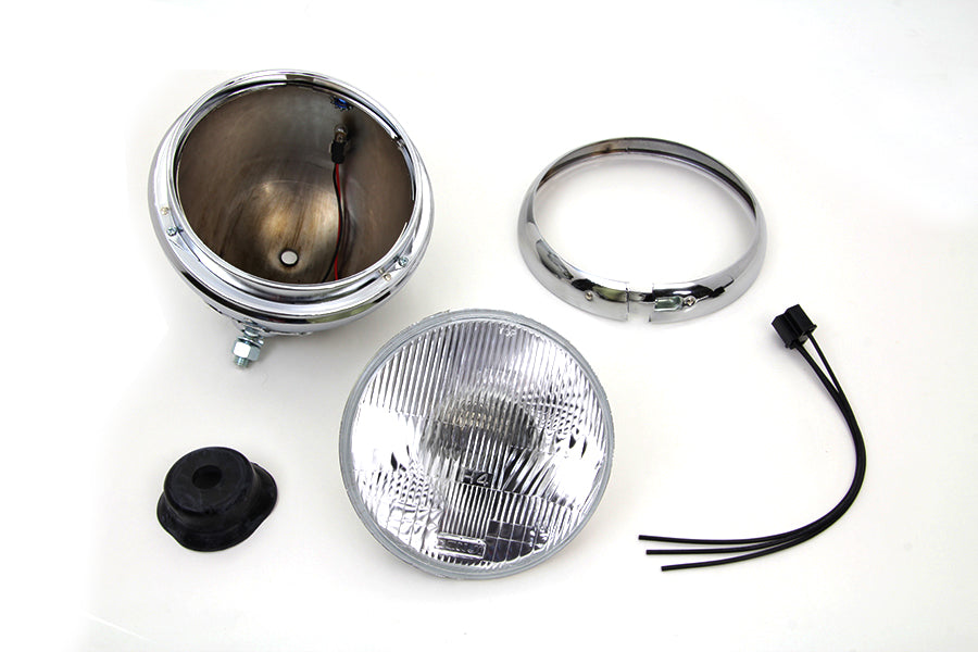 7 Round Chrome Vintage Style Headlamp 1949 / 1959 FL
