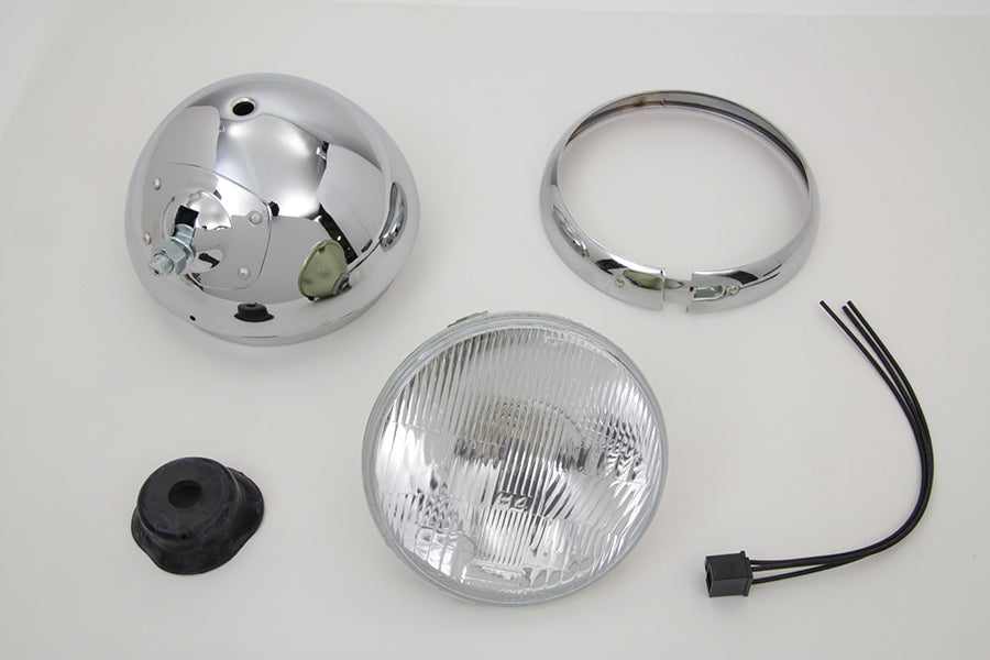 7 Round Chrome Vintage Style Headlamp 1949 / 1959 FL