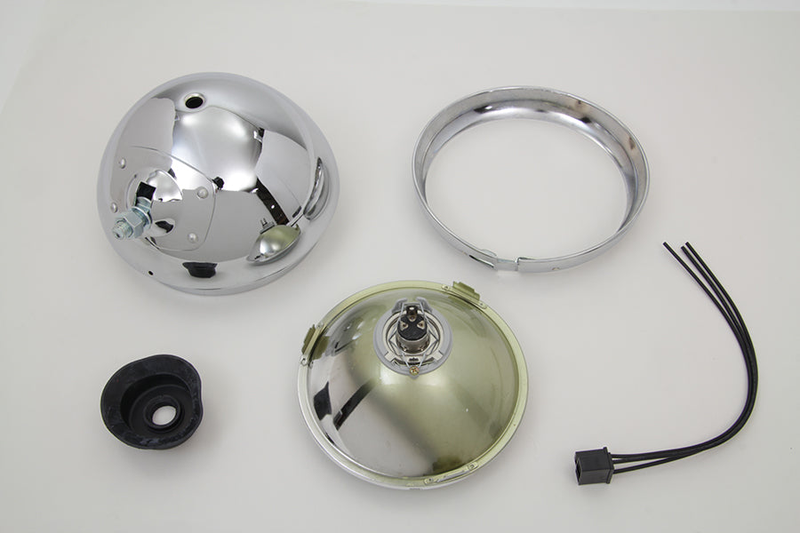 7 Round Chrome Vintage Style Headlamp 1949 / 1959 FL